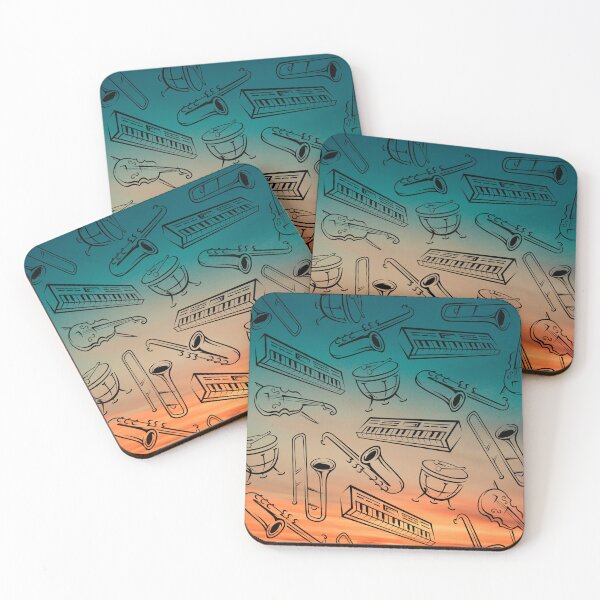 Item preview, Musical Instruments Over A Beautiful Horizon designed and sold by BrightrDayMusicArt.