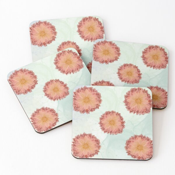 Item preview, Sunset Dahlias designed and sold by Lattice-Colors.