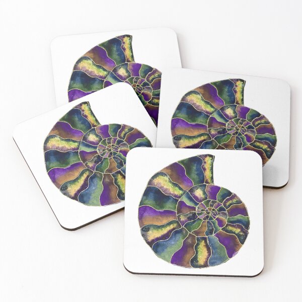 Item preview, Watercolour Ammonite Design in Purples designed and sold by rossartstudio.