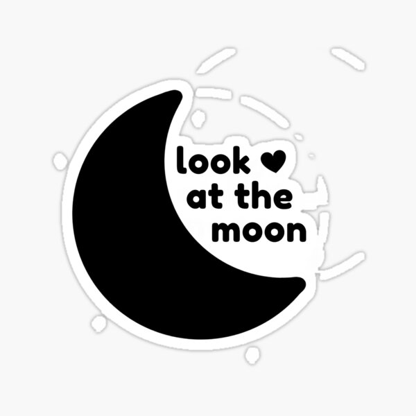 Item preview, Look at the Moon - Black Solid designed and sold by TheeForestFox Shop.