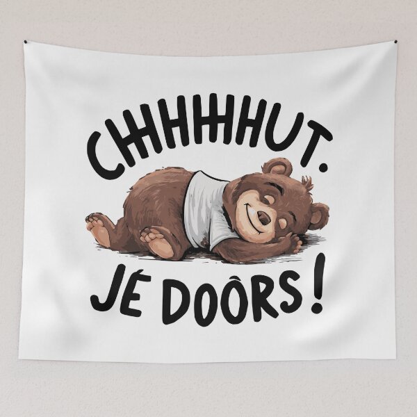 Item preview, atypical Shhhhhut. I sleep ! with bear who smiles while dominating. HAVE designed and sold by JonathanP514.