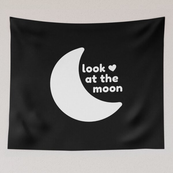 Item preview, Look at the Moon - White Solid designed and sold by TheeForestFox Shop.