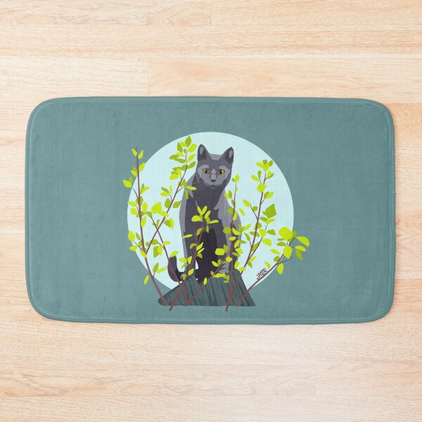Item preview, Grey Cat in Leaves designed and sold by jastinamor.