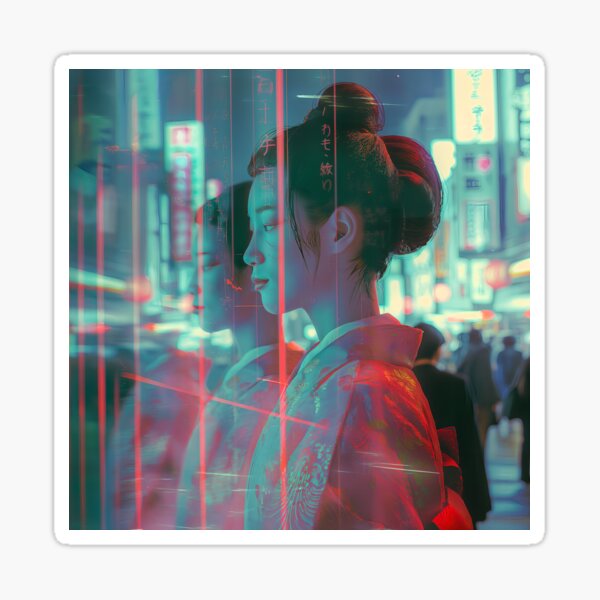 Item preview, Shinto spirits in a high-tech cyberpunk Tokyo designed and sold by deepglitchart.