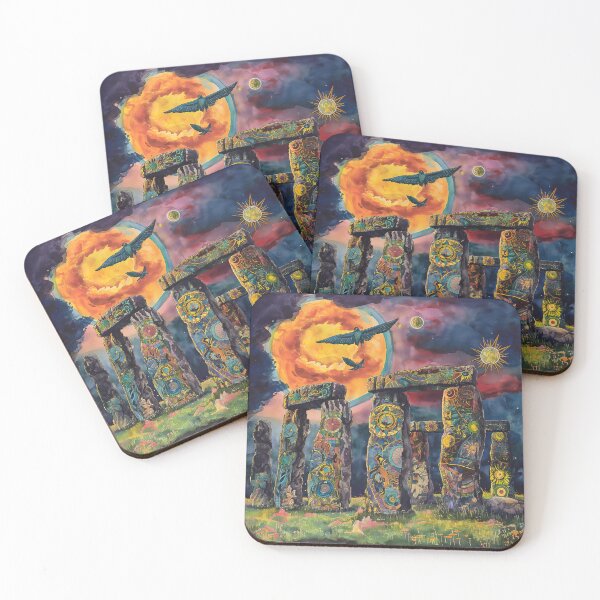Item preview, Solarpunk Stonehenge with Markings from Celtic Gods designed and sold by deepglitchart.