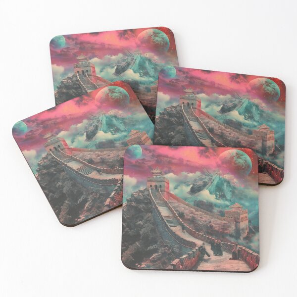 Item preview, Steampunk Great Wall of China, vaporwave Backdrop designed and sold by deepglitchart.