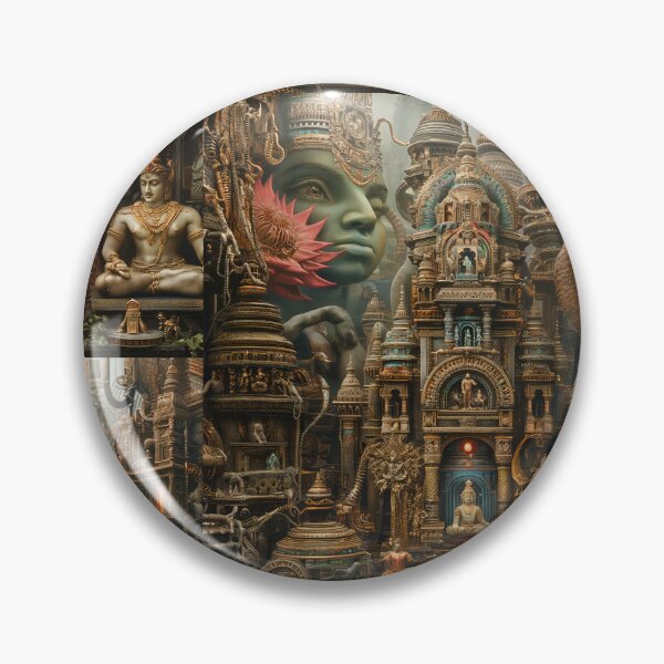 Item preview, Steampunk Temples and Hindu Deities designed and sold by deepglitchart.