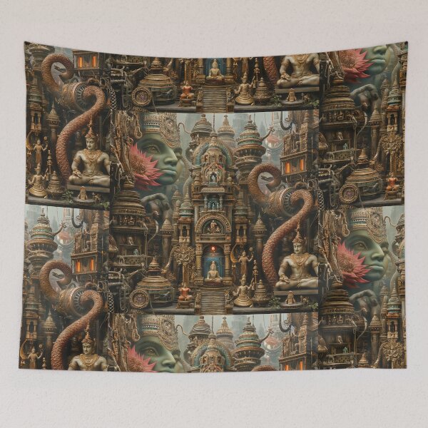 Item preview, Steampunk Temples and Hindu Deities designed and sold by deepglitchart.