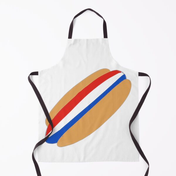 Item preview, Patriotic hot dog ,red, white , blue, stripes designed and sold by seahorse crossing.
