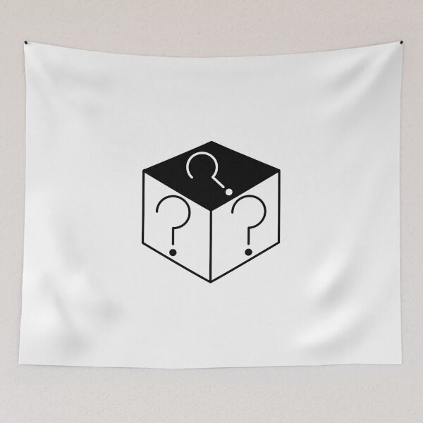 Item preview, Question Mark Cube Black and White designed and sold by chopola-shop.