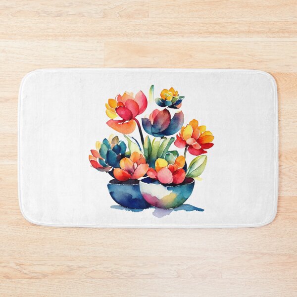 Item preview, Watercolor Succulent Flowers Design designed and sold by IvyIsle.