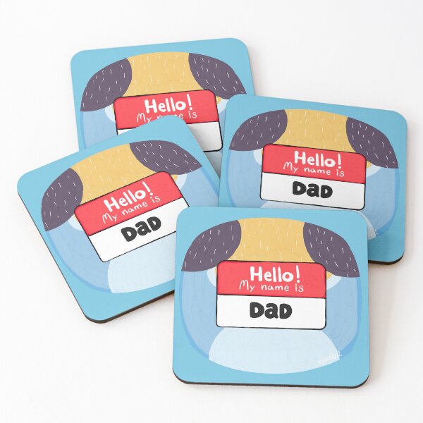Item preview, Blue Heeler Dad Name Tag (Dad) designed and sold by Art by Jessica Beroldi.