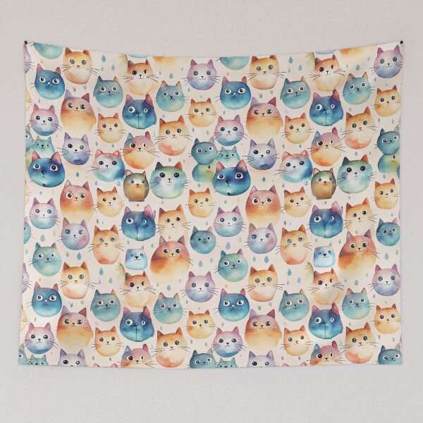 Item preview, Cute Cats Faces Pattern. Pet designed and sold by SuraSu.