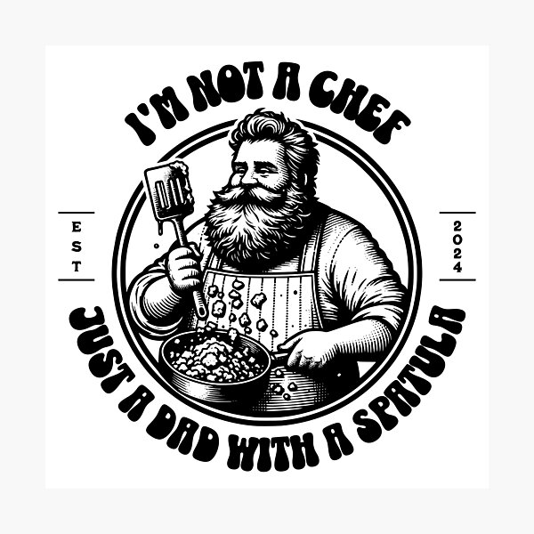Vista previa del artículo con la obra «Regalo día del padre "No soy chef"», diseñado y vendido por Soul-Rise.