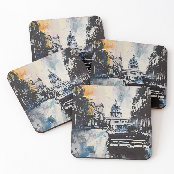 Item preview, Cuban Classic Revival - Vintage Cars Amidst Havana's Historic Streets designed and sold by OlfactoART Studio.