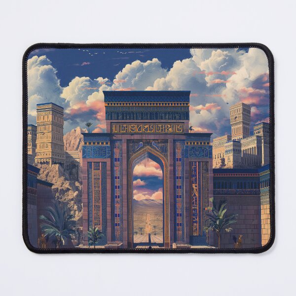 Item preview, Ishtar Gate in a Fantasy Art Nouveau World designed and sold by deepglitchart.