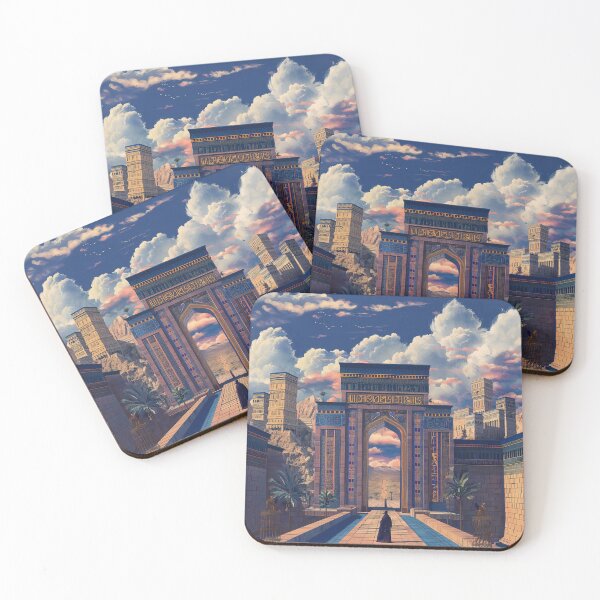 Item preview, Ishtar Gate in a Fantasy Art Nouveau World designed and sold by deepglitchart.