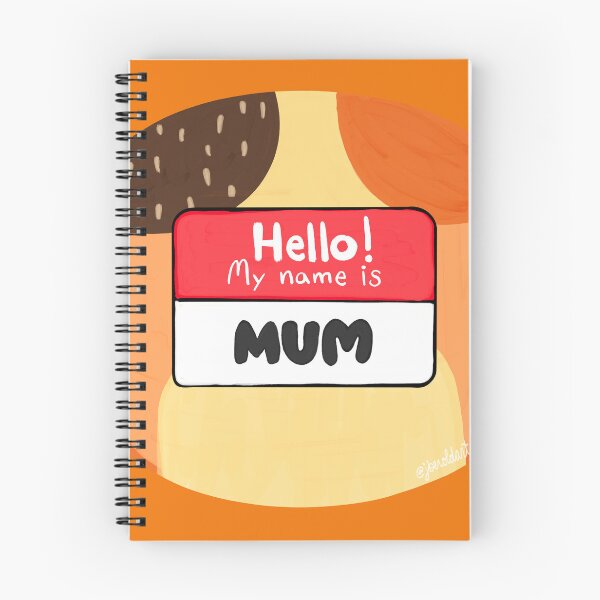 Item preview, Red Heeler Mom Name Tag (Mum) designed and sold by Art by Jessica Beroldi.