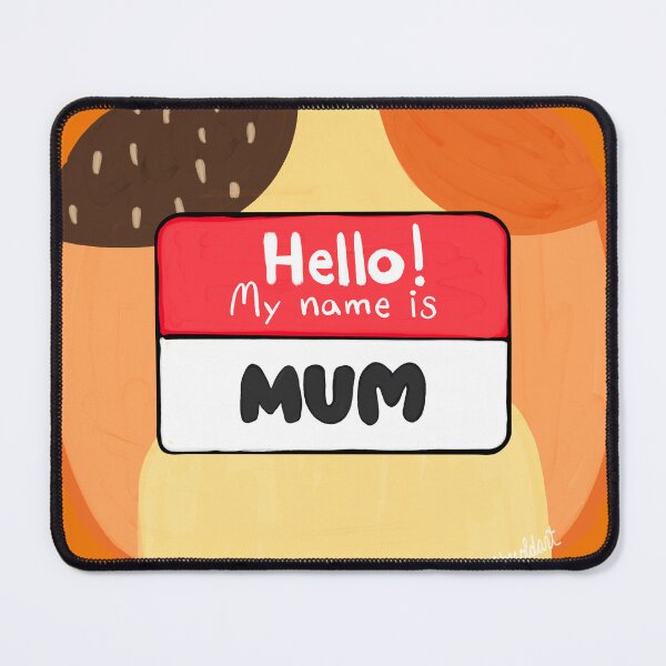 Item preview, Red Heeler Mom Name Tag (Mum) designed and sold by Art by Jessica Beroldi.