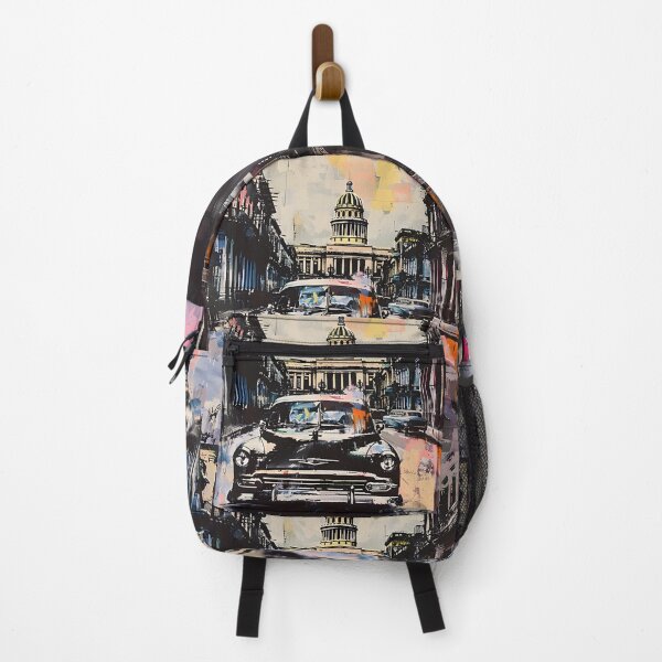 Item preview, Retro Racing Dreams - Classic Cars Roaming Havana's Colorful Streets Generative AI designed and sold by OlfactoART Studio.