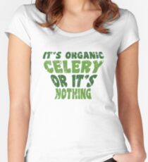 Celery Stalker - Organic Celery Lover Women's Fitted Scoop T-Shirt