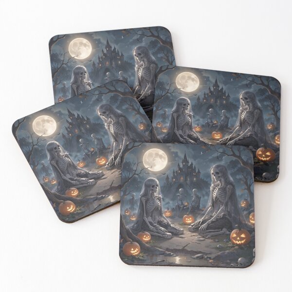 Item preview, Moonlit Mourning: Enchanted Skeletons In The Haunted Graveyard designed and sold by EnchantedVista.