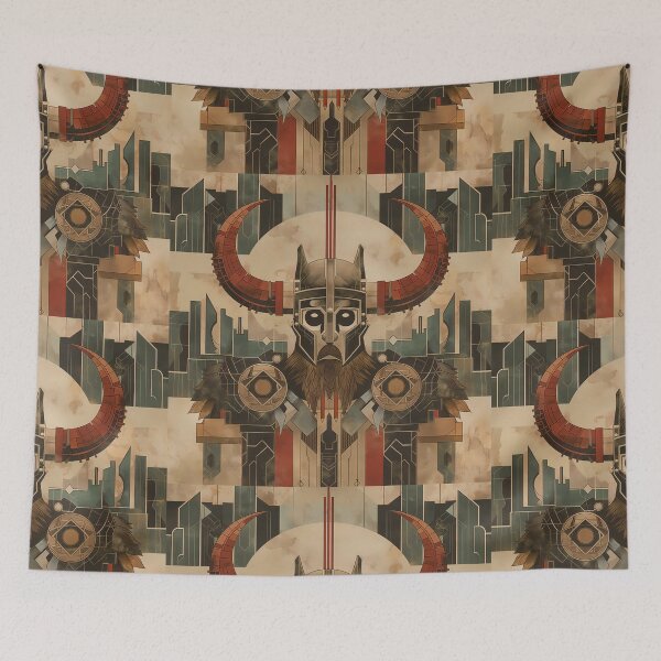Item preview, Viking Gods in a Dieselpunk Art Nouveau World designed and sold by deepglitchart.