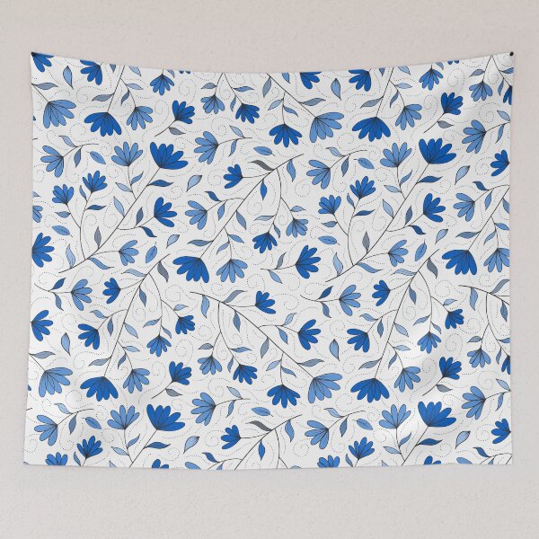 Item preview, Dainty Blue Flower Pattern designed and sold by Ravensplace22.