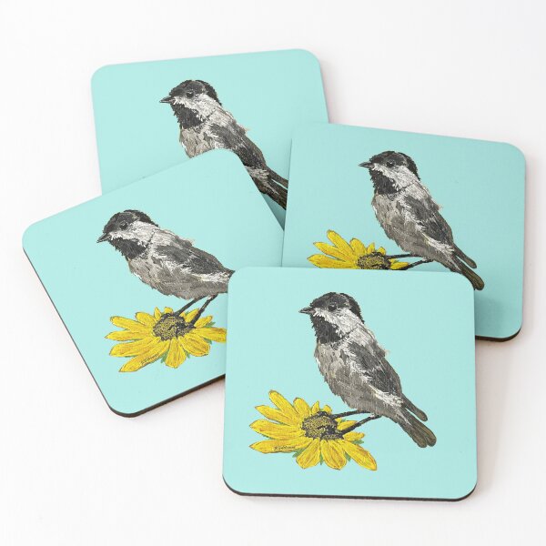 Item preview, Smaller sized Chickadee On A Sunflower designed and sold by JDFehlauer.