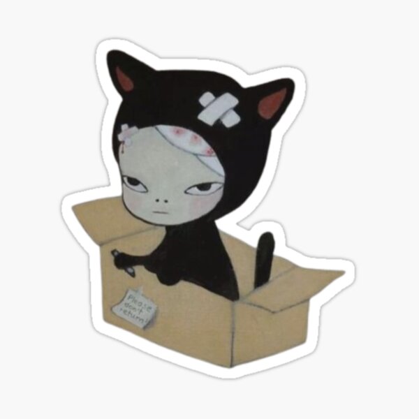 Item preview, yoshitomo nara cat in box  designed and sold by chiaoo.