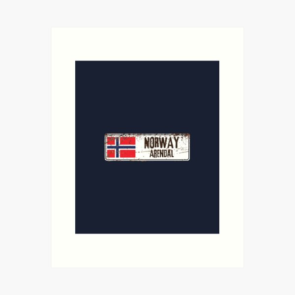 Artikel-Vorschau von Arendal Norwegen Flagge Vintage Design, designt und verkauft von jeshands.