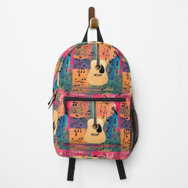 Item preview, An Acoustic Guitar Over Abstract Color & Notation designed and sold by BrightrDayMusicArt.