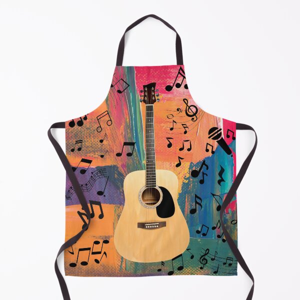 Item preview, An Acoustic Guitar Over Abstract Color & Notation designed and sold by BrightrDayMusicArt.