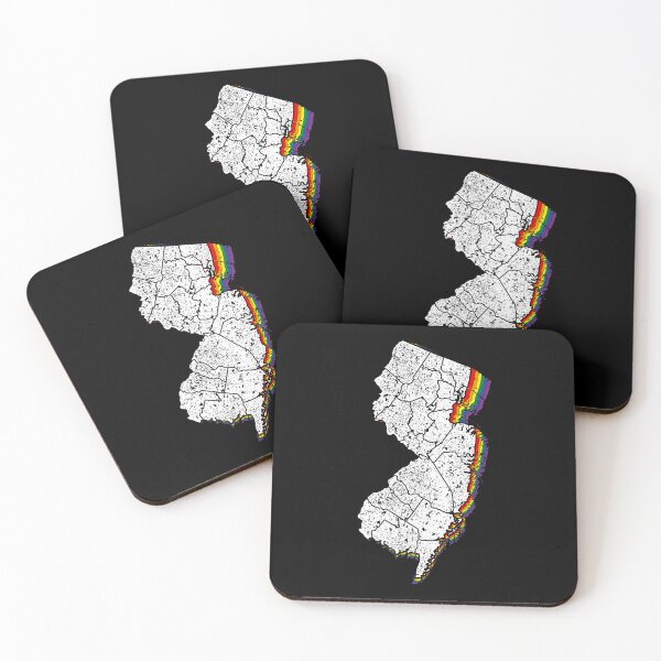 Item preview, Vintage New Jersey Pride Map - Retro Style designed and sold by thaneydesign.
