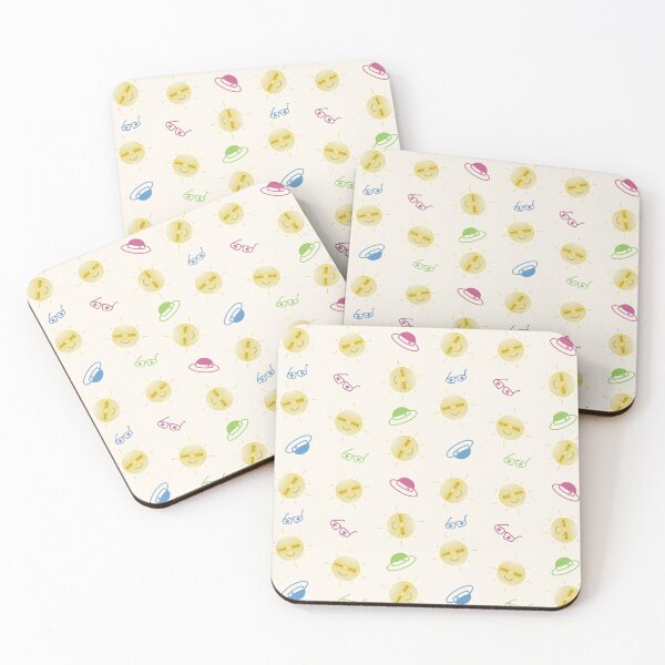 Item preview, Sunny Beach Kids Whimsical Design  in Cheerful Blue, Pink, Green and Yellow   designed and sold by JaselviiStudio.