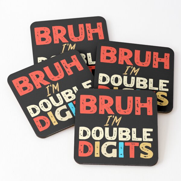 Item preview, Bruh I'm Double Digits 10th Birthday designed and sold by Stick-Artistry.