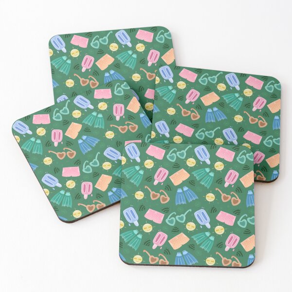 Item preview, Summer Beach Adventure Design in Emerald Green  designed and sold by JaselviiStudio.