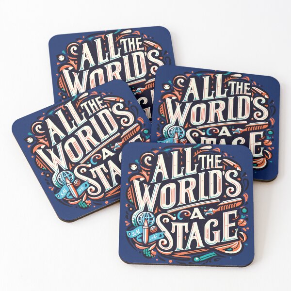 Item preview, All the world's a stage, typography designed and sold by maxmaj.
