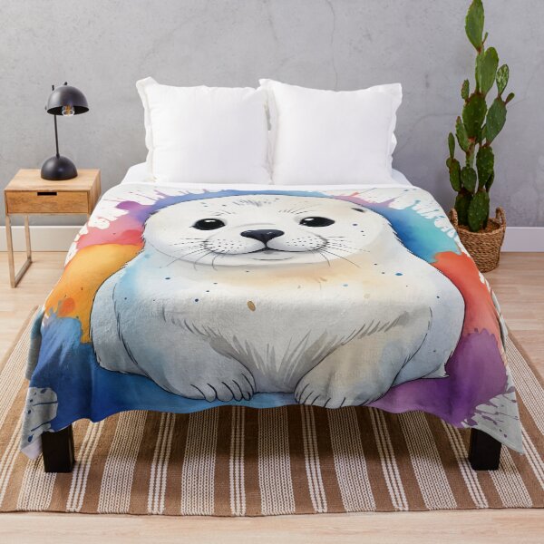 Item preview, Watercolor Harp Seal designed and sold by WildlifeInc.