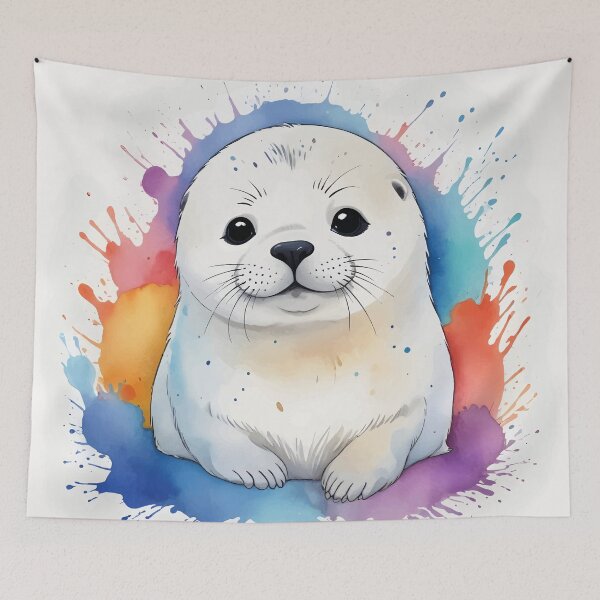 Item preview, Watercolor Harp Seal designed and sold by WildlifeInc.
