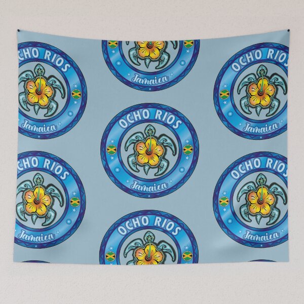 Item preview, Ocho Rios Jamaica sea turtle hibiscus designed and sold by studioss76.