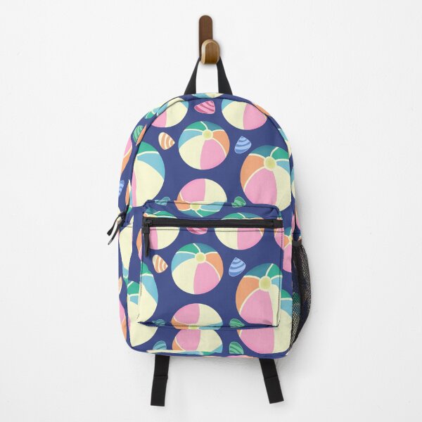 Item preview, Colourful Seashells and Beach Ball Fun Design On Navy Blue  designed and sold by JaselviiStudio.