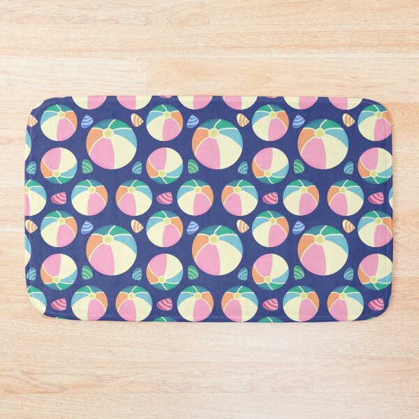 Item preview, Colourful Seashells and Beach Ball Fun Design On Navy Blue  designed and sold by JaselviiStudio.