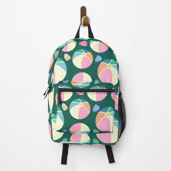 Item preview, Colourful Seashells and Beach Ball Fun Design On Emerald Green designed and sold by JaselviiStudio.