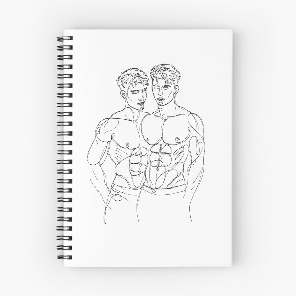 Item preview, Aiden and Leo - One Line Art, Naked Man Line Art, Printable Wall Art, Art Print, Nude Line Art Man, Male Sketch Art, Nude Gay Art, Line Drawing Male, Gay designed and sold by GarconArts.