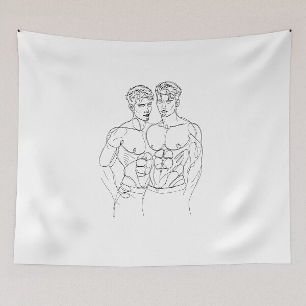 Item preview, Aiden and Leo - One Line Art, Naked Man Line Art, Printable Wall Art, Art Print, Nude Line Art Man, Male Sketch Art, Nude Gay Art, Line Drawing Male, Gay designed and sold by GarconArts.
