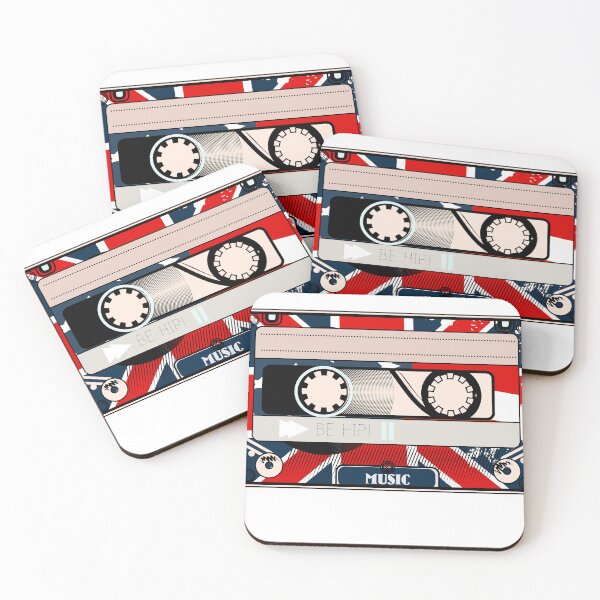 Item preview, retro cassettes music UK flag designed and sold by FleurDesign.