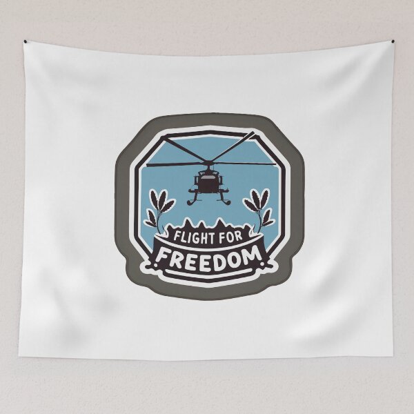 Item preview, Flight for Freedom - Vietnam War Helicopter Silhouette designed and sold by NiftyWrx.