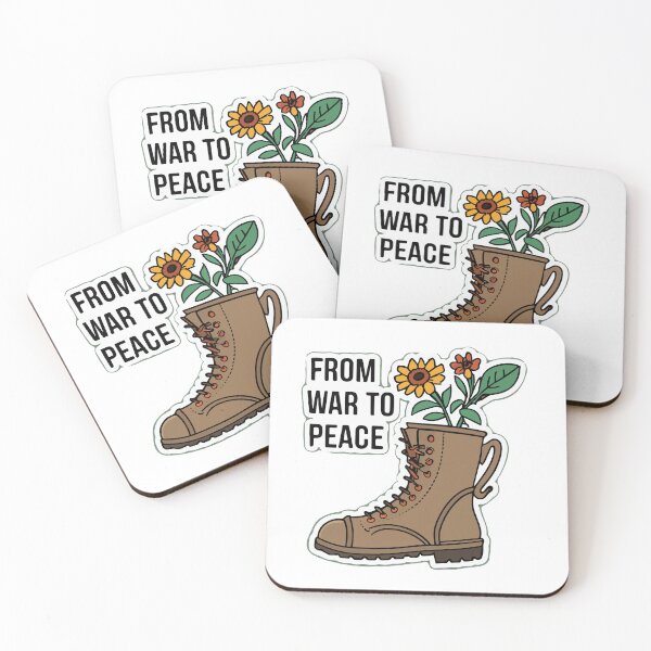 Item preview, From War to Peace - Combat Boot & Peace Plant Design designed and sold by NiftyWrx.