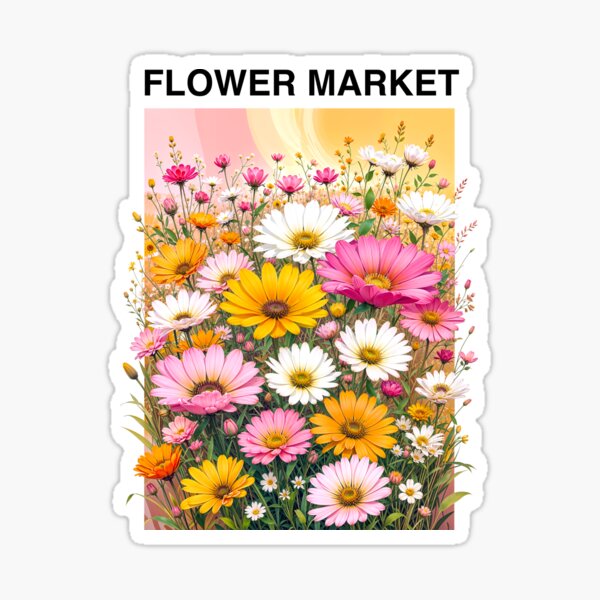 Item preview,  Flower market poster, Ranunculus , Posters aesthetic, Flower art, Chamomile, Daisy art print, Floral art  designed and sold by TeeARTHY.